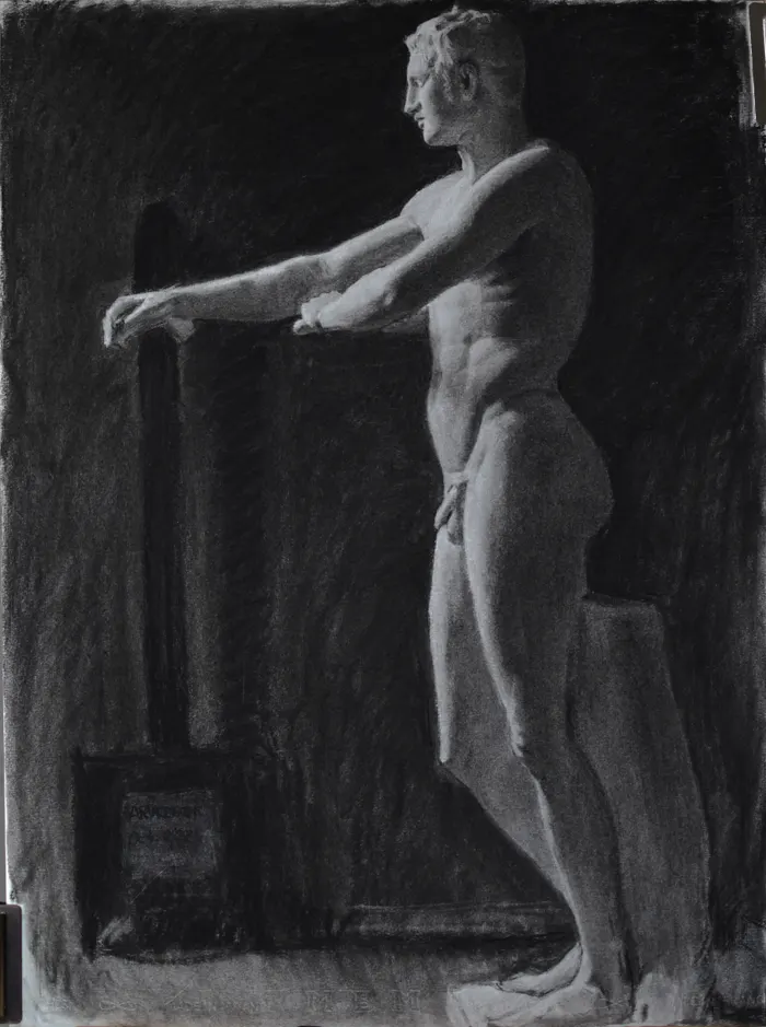 Charcoal figure study 8 from the series