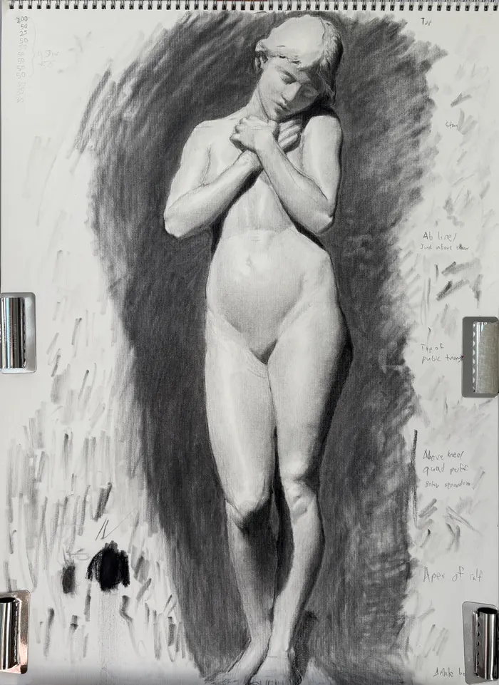 Charcoal figure study 1 from the series