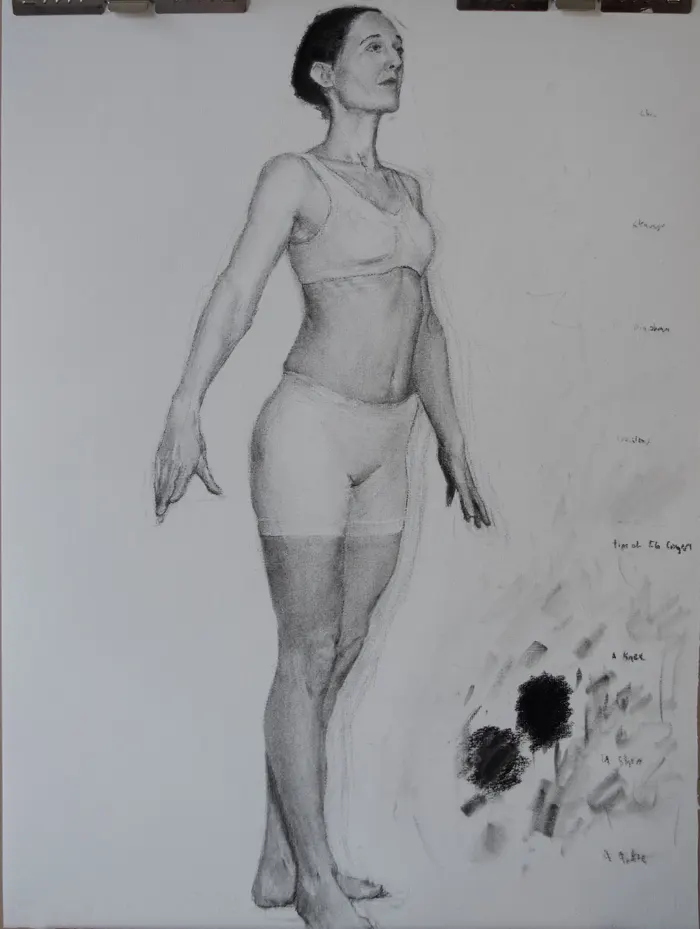 Charcoal figure study 4 from the series